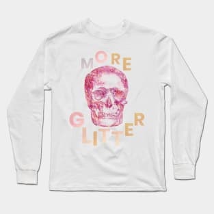 Pink skull more glitter Long Sleeve T-Shirt